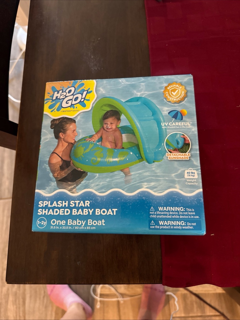 Splash Star Shaded Baby Boat - Green/Blue